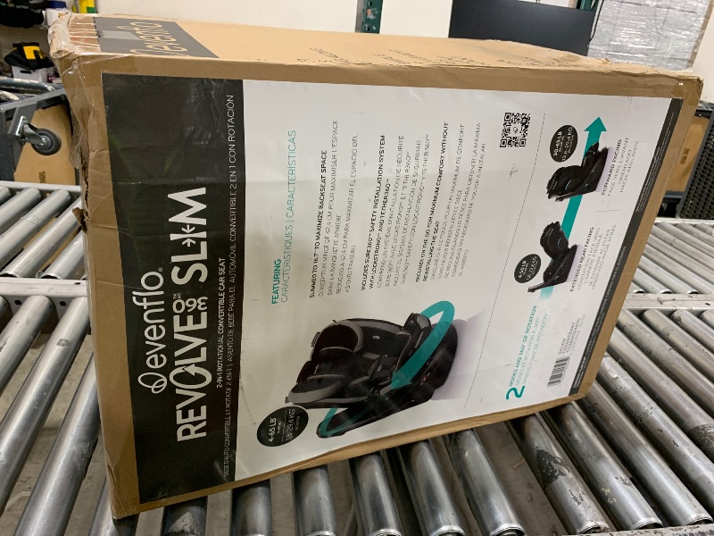 Photo 1 of Evenflo Revolve360 Slim 2-in-1 Rotational Car Seat with Quick Clean Cover (Salem Black)