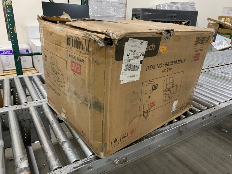 Photo 1 of BOX 2 OF 2 ONLY - Yaheetech Large Electric Power Lift Recliner Chair, PU Leather Massage Chair with Heat and USB Port for Elderly, Ergonomic Lounge Chair with 2 Cup Holders Side Pockets, Overstuffed Wide Single Sofa