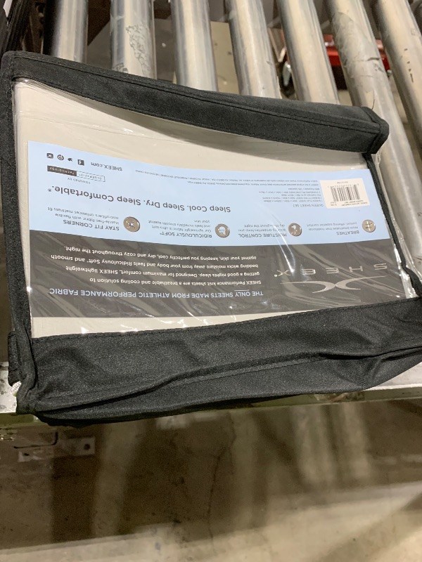 Photo 1 of SHEEX - Active Comfort Cooling Sheets Set (Queen) Silver Cloud - Moisture Wicking - 1 Flat Cooling Sheet, 1 Fitted Cooling Sheet, 2 Cooling Pillow Covers - Wrinkle Free - Sleep Aid