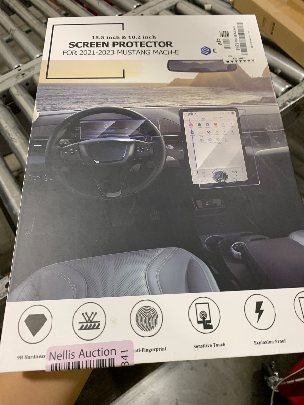 Photo 1 of Carwiner 2PCS Screen Protector Compatible with 2021-2025 Mustang Mach-E, 15.5 Inch Navigation + 10.2 Inch Dashboard Set, Center Control Tempered Glass Accessories