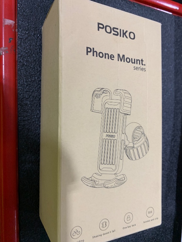 Photo 1 of POSIKO Motorcycle/Bicycle Phone Mount for 4.7-6.8" Phones(Black)
