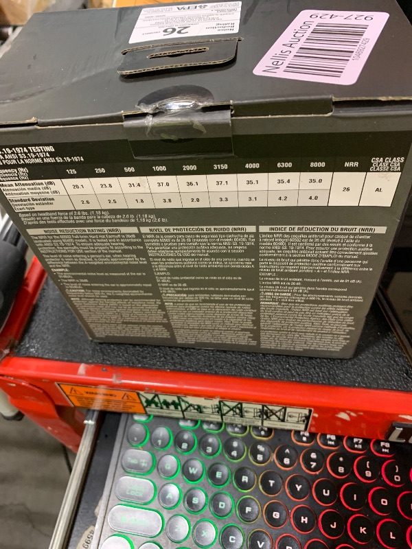 Photo 1 of Klein Tools 60502 Ear Muffs with Hard Hat Full Brim Attachment, 26dB NRR, for Construction, Manufacturing, Maintenance, Woodworking