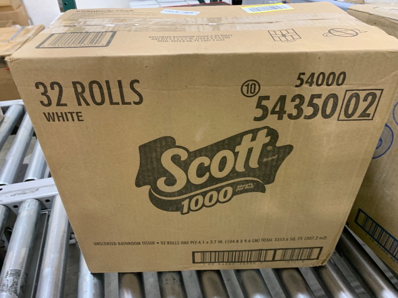 Photo 1 of Scott 1000 Toilet Paper, 32 Rolls, Septic-Safe, 1-Ply Toilet Tissue