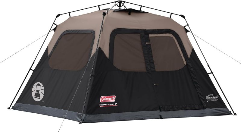 Photo 1 of Coleman Instant Tent with 1-Minute Setup, 4/6/8/10 Person Tent with Pre-Attached Poles, Air Vent, & Carry Bag