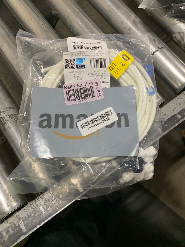 Photo 1 of Aquasure Ice Maker Water Line Kit with Shut-Off Valve, 25’ Food Grade 1/4" Tubing, Quick Connect Fittings, Secure Locking Clips, Leak Free Design, US Customer Support, 1 Year Warranty
