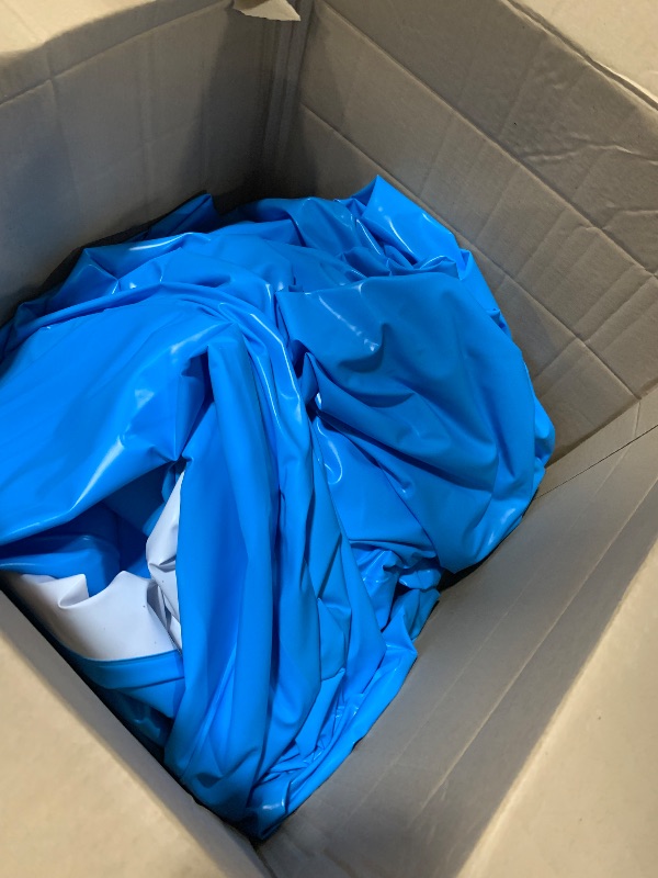 Photo 1 of Large Inflatable Swimming Pool - 145"x74"x22" Big Blow Up Kiddie Pool with Repair Patch, Oversized Family Pool for Backyard Outdoor (145"x74"x22")