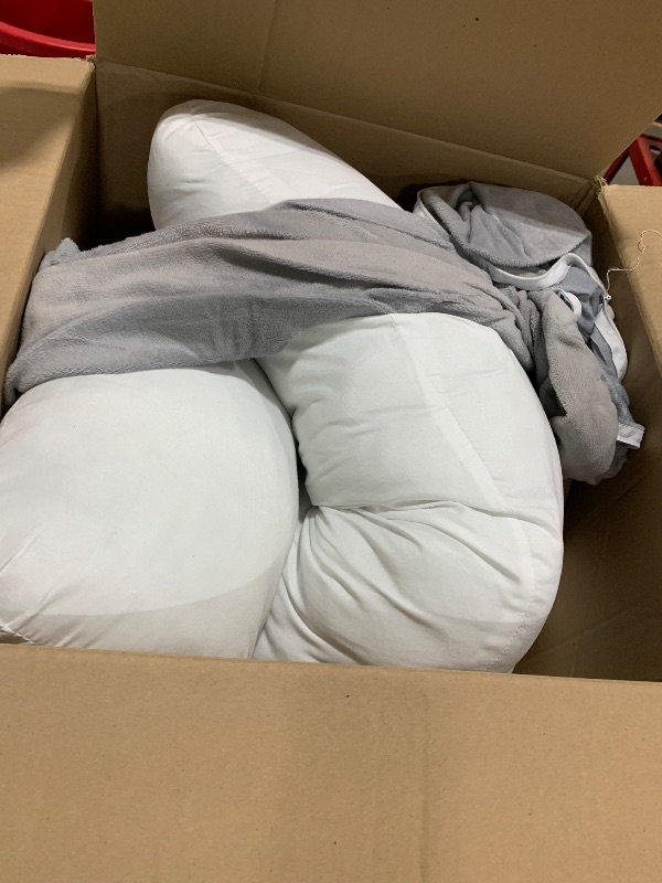 Photo 1 of Pharmedoc Pregnancy Pillows, U-Shape Full Body Pillow -Removable Cover Jumbo Size - Grey - Pregnancy Pillows for Sleeping - Body Pillows for Adults, Maternity Pillow and Pregnancy Must Haves