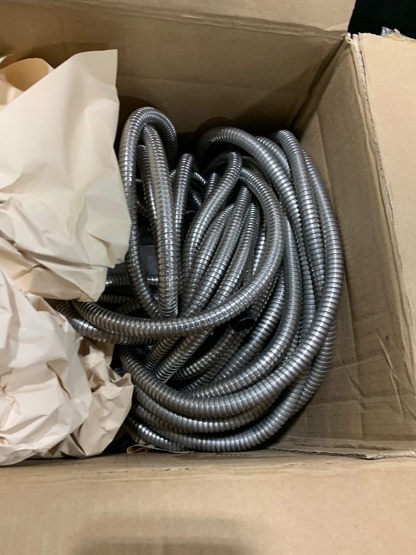 Photo 1 of BIONIC STEEL 100 Ft Metal Garden Hose with Sprayer Nozzle, Non Kinking Designed Stainless Steel Heavy Duty Water Hose 100 Ft x 5/8 in. Flexible NON Expandable for Uninterrupted Water Flow, 500 PSI