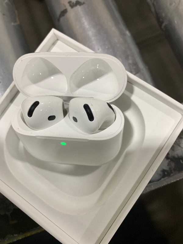 Photo 1 of Apple AirPods 4 Wireless Earbuds, Bluetooth Headphones, with Active Noise Cancellation, Adaptive Audio, Transparency Mode, Personalized Spatial Audio, USB-C Charging Case, Wireless Charging, H2 Chip