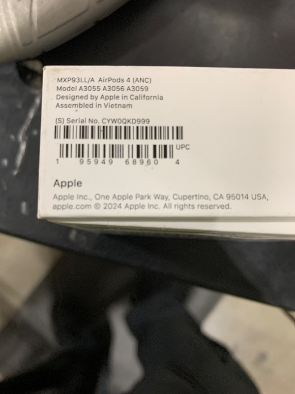 Photo 1 of Apple AirPods 4 Wireless Earbuds, Bluetooth Headphones, with Active Noise Cancellation, Adaptive Audio, Transparency Mode, Personalized Spatial Audio, USB-C Charging Case, Wireless Charging, H2 Chip