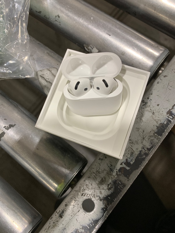 Photo 1 of Apple AirPods 4 Wireless Earbuds, Bluetooth Headphones, with Active Noise Cancellation, Adaptive Audio, Transparency Mode, Personalized Spatial Audio, USB-C Charging Case, Wireless Charging, H2 Chip