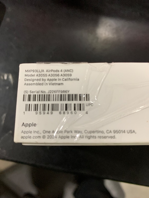 Photo 1 of Apple AirPods 4 Wireless Earbuds, Bluetooth Headphones, with Active Noise Cancellation, Adaptive Audio, Transparency Mode, Personalized Spatial Audio, USB-C Charging Case, Wireless Charging, H2 Chip