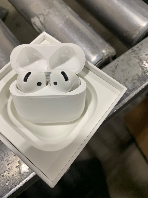 Photo 1 of Apple AirPods 4 Wireless Earbuds, Bluetooth Headphones, with Active Noise Cancellation, Adaptive Audio, Transparency Mode, Personalized Spatial Audio, USB-C Charging Case, Wireless Charging, H2 Chip