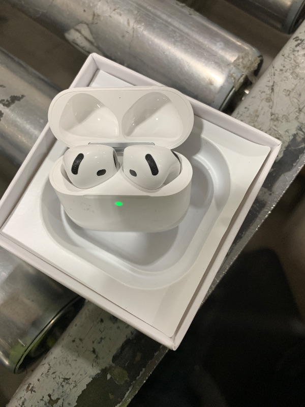 Photo 1 of Apple AirPods 4 Wireless Earbuds, Bluetooth Headphones, with Active Noise Cancellation, Adaptive Audio, Transparency Mode, Personalized Spatial Audio, USB-C Charging Case, Wireless Charging, H2 Chip  