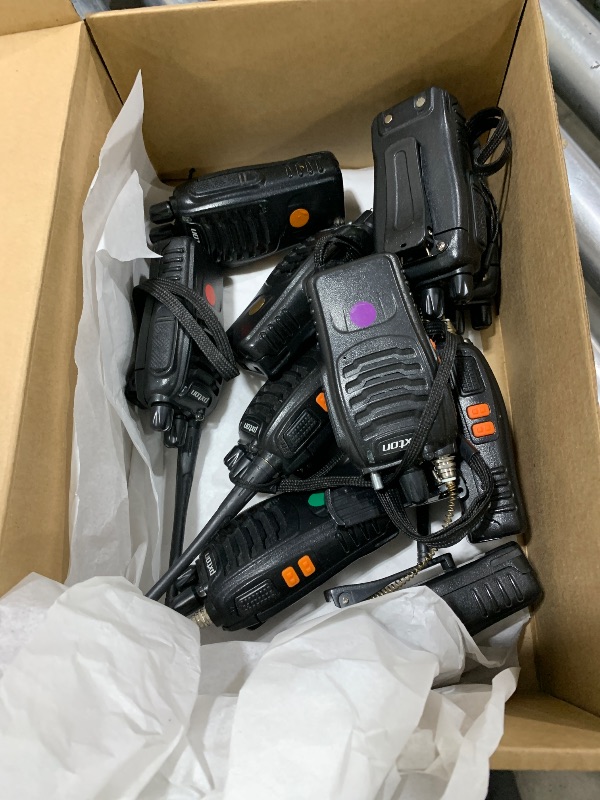 Photo 1 of pxton Walkie Talkies for Adults Two Way Radios Long Range with Headphones,16 Channel Handheld 2 Way Radio Rechargeable with Flashlight Li-ion Battery and Charger?10 Pack?