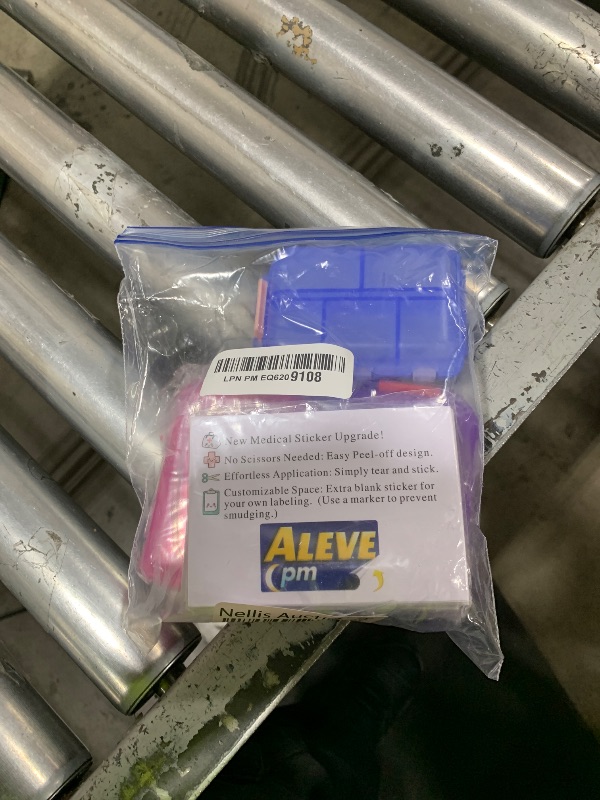 Photo 1 of Pill Organizer with Medicine Labels, Travel Daily Pill Container, Mini Medication Organizer, 7-Day Pill Case, Set of 3 (Blue+Pink+Purple)