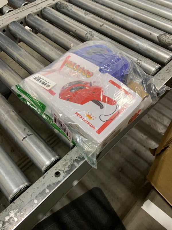 Photo 1 of MX-5500 8 Digits Price tag Gun with 5000 Sticker Labels and 3 Ink Refill, Label Maker Pricing Gun Kit Numerical Tag Gun for Office, Retail Shop, Grocery Store (A/Blue)