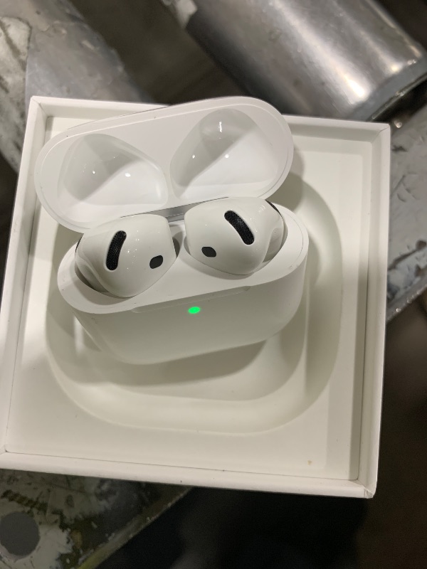 Photo 1 of Apple AirPods 4 Wireless Earbuds, Bluetooth Headphones, with Active Noise Cancellation, Adaptive Audio, Transparency Mode, Personalized Spatial Audio, USB-C Charging Case, Wireless Charging, H2 Chip