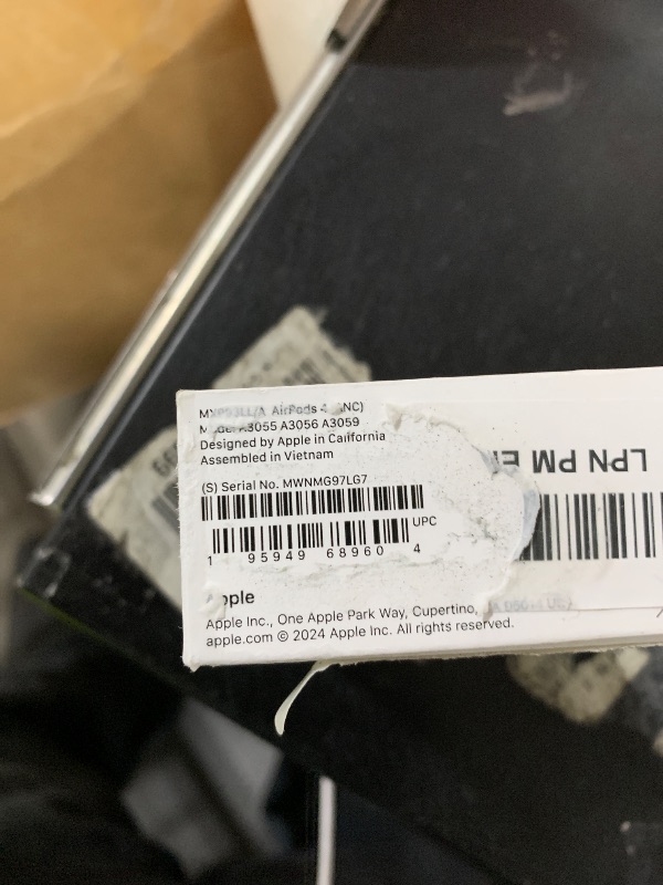 Photo 1 of Apple AirPods 4 Wireless Earbuds, Bluetooth Headphones, with Active Noise Cancellation, Adaptive Audio, Transparency Mode, Personalized Spatial Audio, USB-C Charging Case, Wireless Charging, H2 Chip