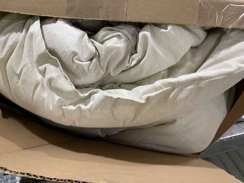 Photo 1 of Bedsure Oversized King Comforter Set - Beige Soft Bedding for All Seasons, Cationic Dyed Bed Set, 3 Pieces, 1 Oversized King Size Comforter (120"x98") and 2 Pillow Shams (20"x36"+2")