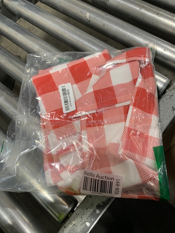 Photo 1 of Essifunia Waterproof Plaid Tablecloth Fabric - Oblong 52x70 Inch Classic Buffalo Tartan Table Cloth for Indoor/Outdoor Use - Washable Tabletop Cover for Dinner, BBQs, and Parties