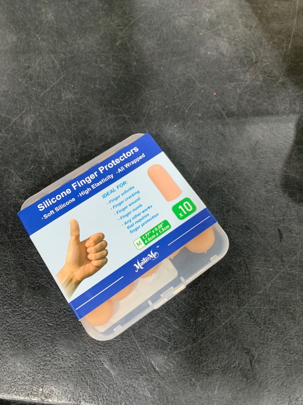 Photo 1 of MasterMo Gel Finger Cots Protectors, Silicone Fingers Covers Bandages Caps Sleeves for Fingertip Thumb Protection, Ideal for Trigger, Arthritis, Cracking, Blisters, Callus, Hangnail & Pain Relief