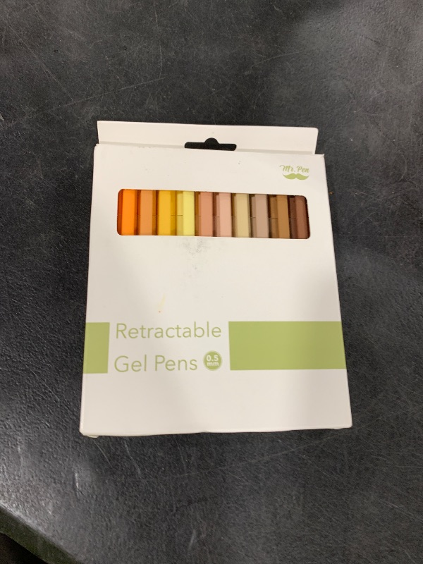 Photo 1 of Mr. Pen- Retractable Gel Pens for Journaling, 12 Pack, Assorted Color Ink(Autumn Leaves), Fast Dry, Colorful & Soft grip Barrels, 0.5mm Fine Point Aesthetic Pens, Back to School Supplies