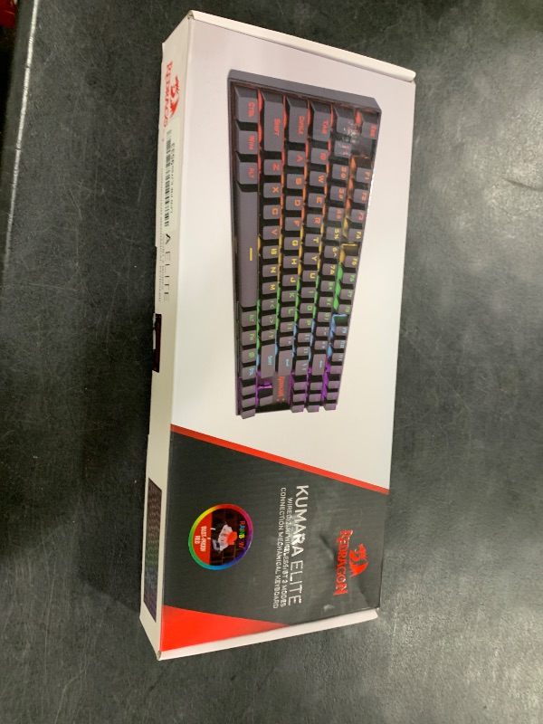 Photo 1 of Redragon Wireless Gaming Keyboard, BT/2.4Ghz Tri-Mode Mechanical Keyboard with Aluminum Pannel, Hot-Swap Red Switch, Programmable 87 Keys TKL, LED Rainbow Backlit - K552-KRS