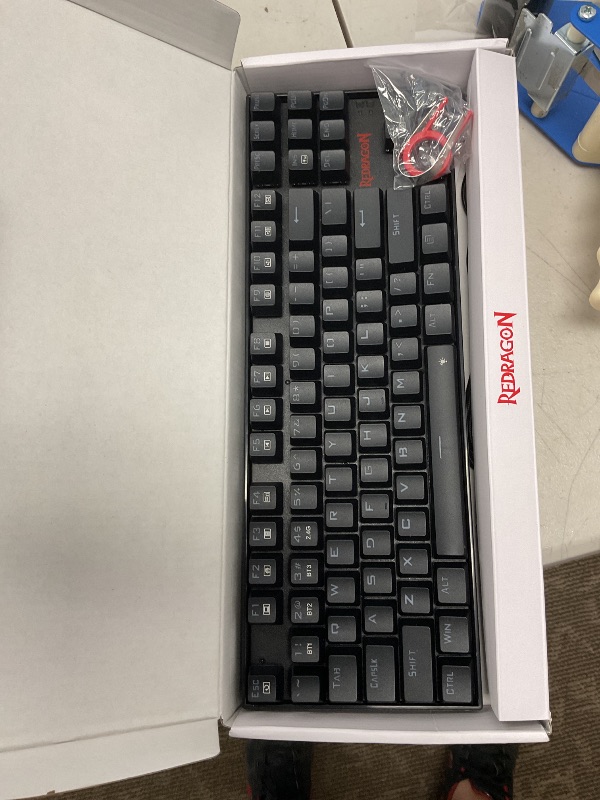 Photo 1 of Redragon Wireless Gaming Keyboard, BT/2.4Ghz Tri-Mode Mechanical Keyboard with Aluminum Pannel, Hot-Swap Red Switch, Programmable 87 Keys TKL, LED Rainbow Backlit - K552-KRS