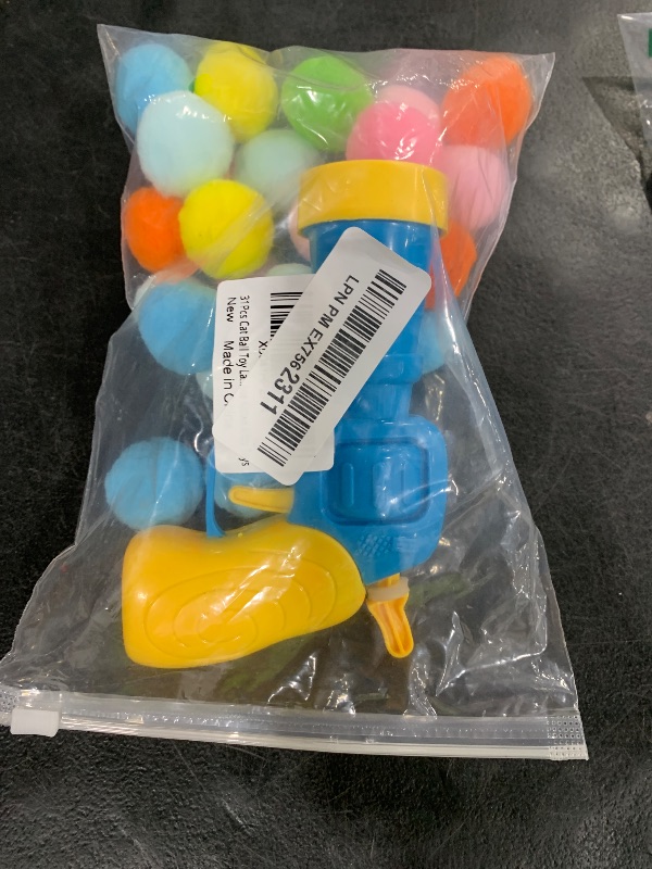 Photo 1 of MeoHui 31Pcs Cat Ball Toy Launcher Gun,Cat Balls Fetch Toy,30Pcs Plush Fuzzy Balls Launcher Cat Toy for Cats with 1 Gun,Funny Interactive Cat Toys for Bored Indoor Adult Cats,Cute Kitten Kitty Toys