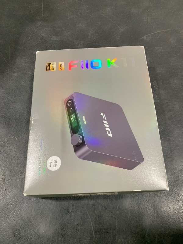 Photo 1 of FiiO K11 R2R DAC and Headphone Amplifier for Home Audio or PC, 6.35mm and Balanced 4.4mm, RCA, Coaxial, Optical, 1300mW, 384kHz/24Bit DSD256 (Silver)