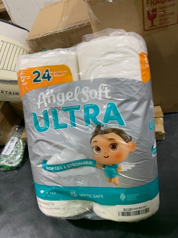 Photo 1 of Angel Soft Ultra Toilet Paper, 6 Mega Rolls = 24 Regular Rolls, 2 Ply Toilet Tissue