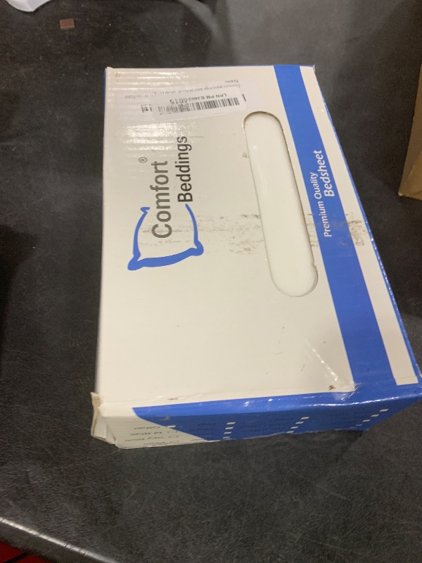 Photo 1 of Comfort Beddings Bed Skirt Queen Size White 100% Cotton Blend Fabric, Premium Tailored Fit 1pc Bedskirt Queen Size 10" Drop Length White Solid