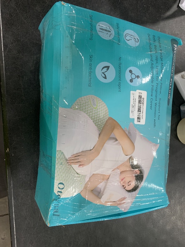 Photo 1 of Oternal Pregnancy Pillow for Pregnant Women, Soft Pregnancy Body Pillow, Support for Back, Belly, HIPS, Legs, Maternity Pillow with Detachable and Adjustable Pillow Cover