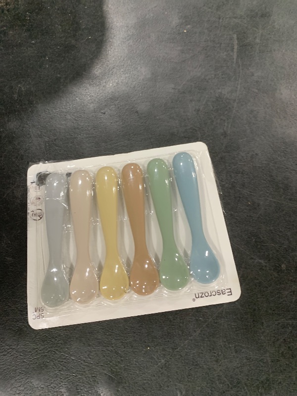 Photo 1 of Eascrozn Baby Spoons, 6 Pack First Stage Silicone Feeding Spoons, Soft Tip Feeding Baby Utensils, Baby Led Weaning Supplies Training Spoons, Dishwasher and Boil Safe