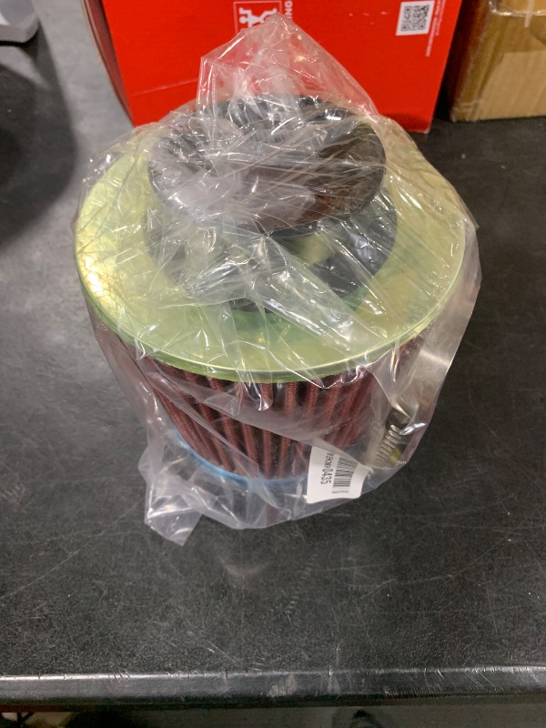 Photo 1 of RED 3" 76 mm Inlet Cold Air Cone Replacement Performance Washable Clamp-On Dry Air Filter