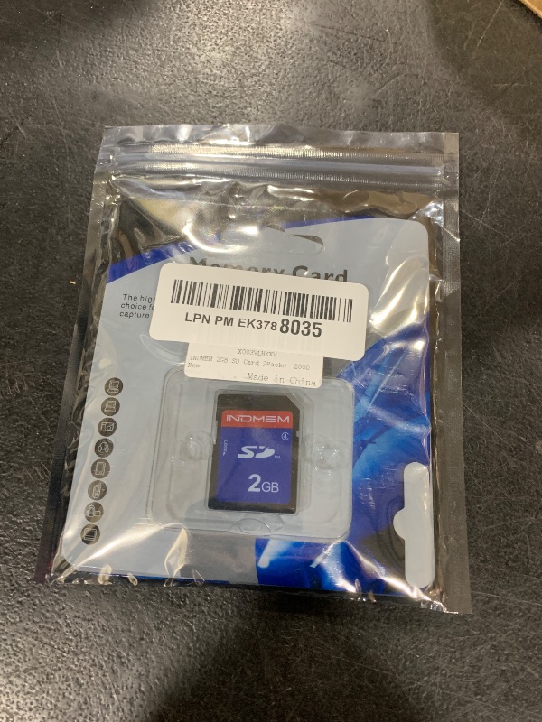 Photo 1 of INDMEM 2 Pack SD Card 2GB Class 4 Flash Memory Card 2G SLC Stanard Secure Digital Cards (2PC)