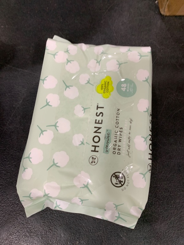 Photo 1 of The Honest Company 100% Pure Organic Cotton Dry Wipes | Multi-Use Disposable Facial Cloth and Baby Wipe | Hypoallergenic and Gentle on Skin | 48 Count