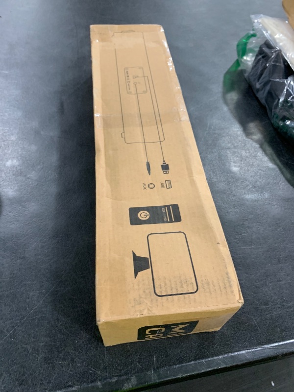 Photo 1 of MICA Computer Speakers, Wired Computer Sound Bar, Wooden Mini Soundbar, USB Powered PC Speakers for Desktop Monitor, Laptop, Tablet, 3.5mm Aux Connection, Angled (Yellow)