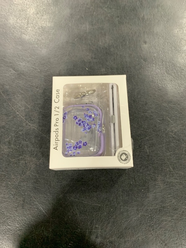 Photo 1 of Inesore for Airpods Pro 2nd Generation Case Cover with Lock, Flowers Cute AirPod Pro 2 Case for Girls Women with Keychain for AirPods Pro Case (2023 USB-C /2022 Lightning / 2019) -Purple
