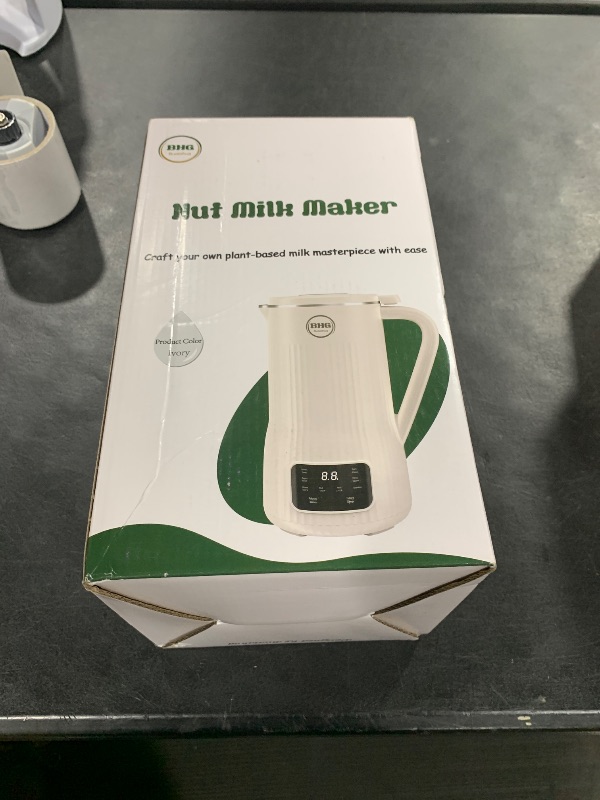 Photo 1 of Upgraded 20OZ Nut Milk Maker Machine - Multi-Functional Automatic Almond with 10 Blades, Plant-Based, Oat, Soy, and Dairy Free Beverages 12 Hours Timer/Auto-clean/Room Temp/Keep Warm/Boil, White