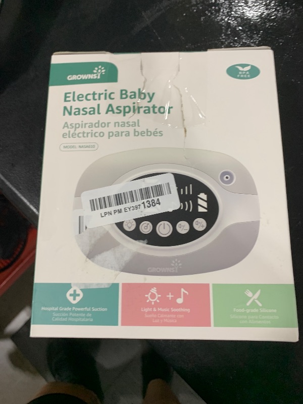 Photo 1 of GROWNSY Electric Nose Suction for Baby, Hospital-Grade Nasal Aspirator with Night Light,Soothing Lullabies, Baby Nose Sucker with 9 Adjustable Suction Levels