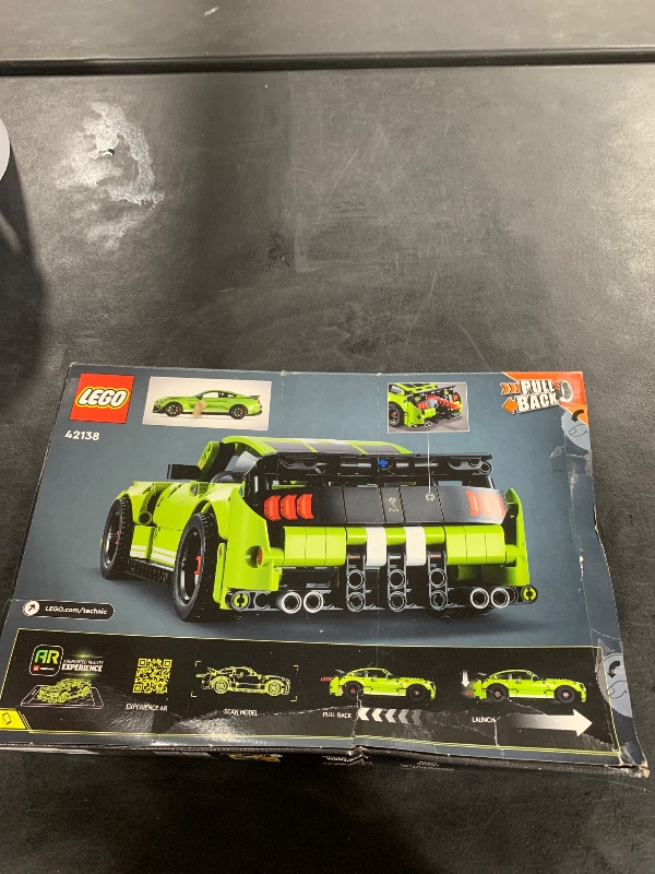 Photo 1 of LEGO Technic Ford Mustang Shelby GT500 Building Set 42138 - Pull Back Drag Race Toy Car Model Kit, Featuring AR App for Fast Action Play, Great Gift for Boys, Girls, and Teens Ages 9+