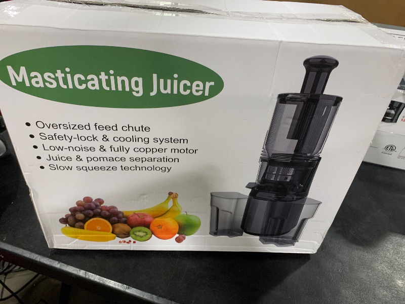 Photo 1 of Cold Press Juicer,Slow Masticating Juicer Machines with 5.3" Large Feed Chute for Most Fruits and Vegetables,Easy to Clean Lemon Orange Juicer with 250W Motor and High Juice Yield,Deep Grey