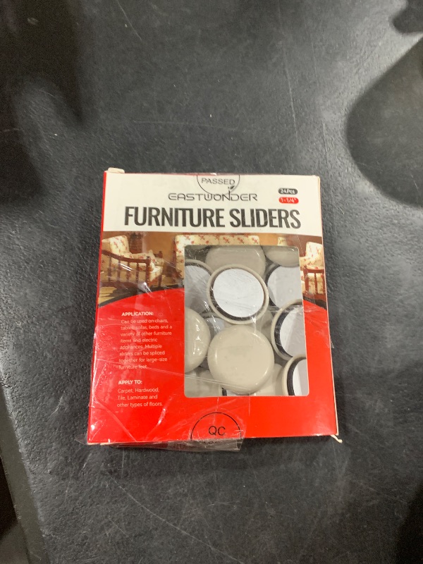Photo 1 of 1-1/4" Furniture Sliders for Carpet & Hardwood Floors, 24PCS Furniture Pads for Quickly and Easily Move Any Item and Protect The Floor
