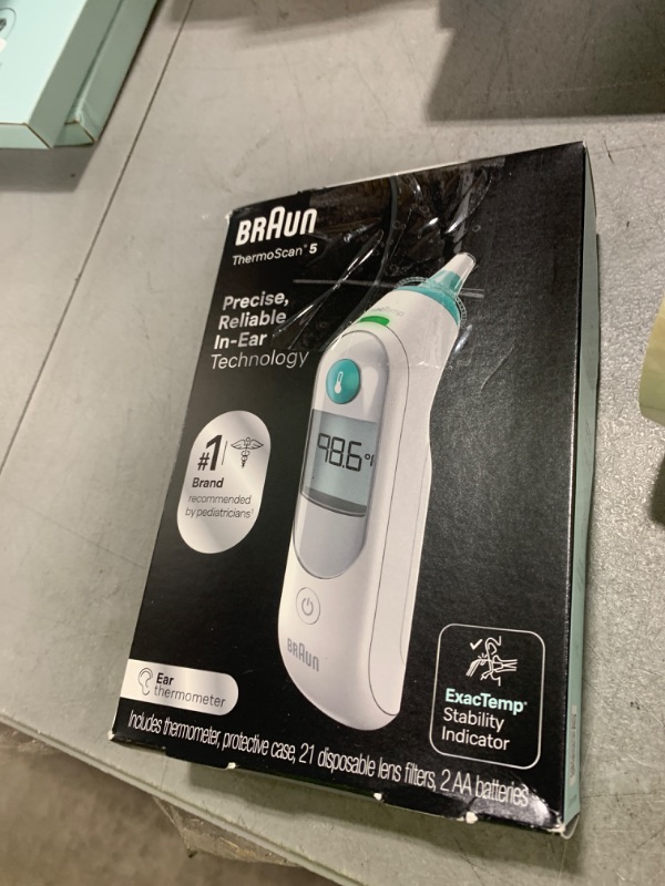 Photo 1 of Braun ThermoScan 5 Ear Thermometer - ExacTemp Stability Indicator for Professional Accuracy, Digital Display, Baby and Infant Friendly, No. 1 Brand Recommended by Pediatricians, FSA and HSA Eligible