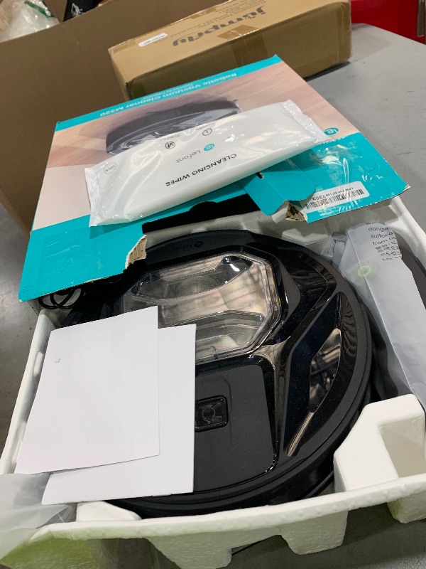 Photo 1 of Lefant M320 Robot Vacuum Cleaner, Carpet Detection, 6,000 Pa Suction, Low Noise, 800ml Visible Dustbin, 210 Mins Runtime, Self-Charging, Works with Alexa, Ideal for Hard Floor, Pet Hair, Black