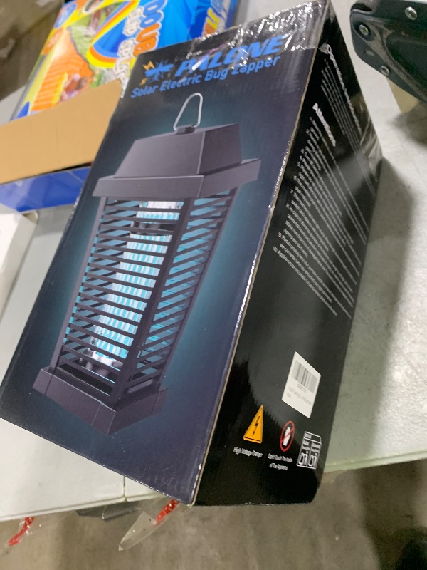 Photo 1 of PALONE Solar Bug Zapper 4500V Electric Mosquito Zapper Outdoor Updated Fly Zapper Indoor Rechargeable Mosquito Killer with Solar Panel & Type-C Cable Fly Trap with UV Light for Flies Gnats Moths