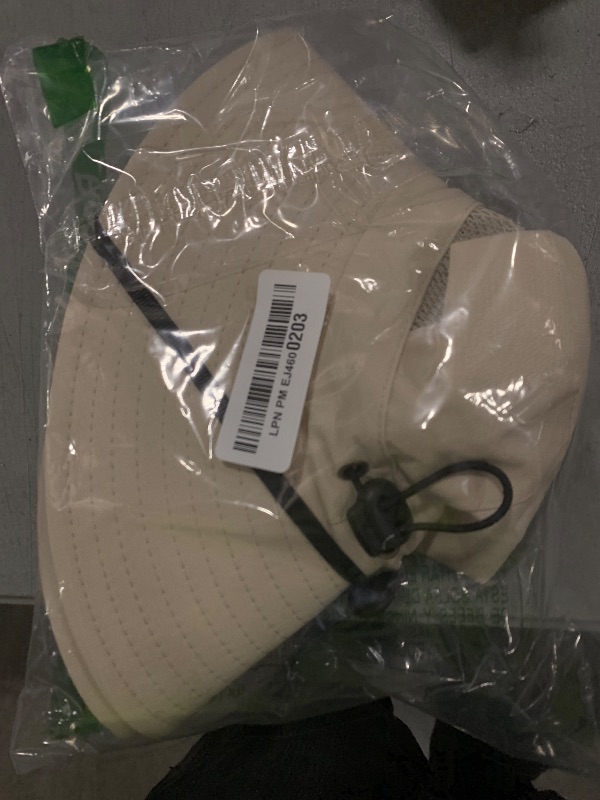 Photo 1 of PFFY Sun Bucket Hats for Men Women 3” Wide Brim UPF 50+ Fishing & Beach Hat Beige