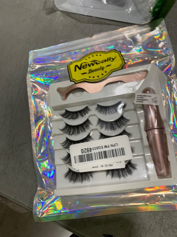 Photo 1 of Newcally Magnetic Eyelashes with Eyeliner Kit Reusable Wispy Lashes Natural Look Magnetic Lashes Kit C-curly No Glue Needed 5 Pairs False Lashes with Magnetic Eyeliner & Tweezers